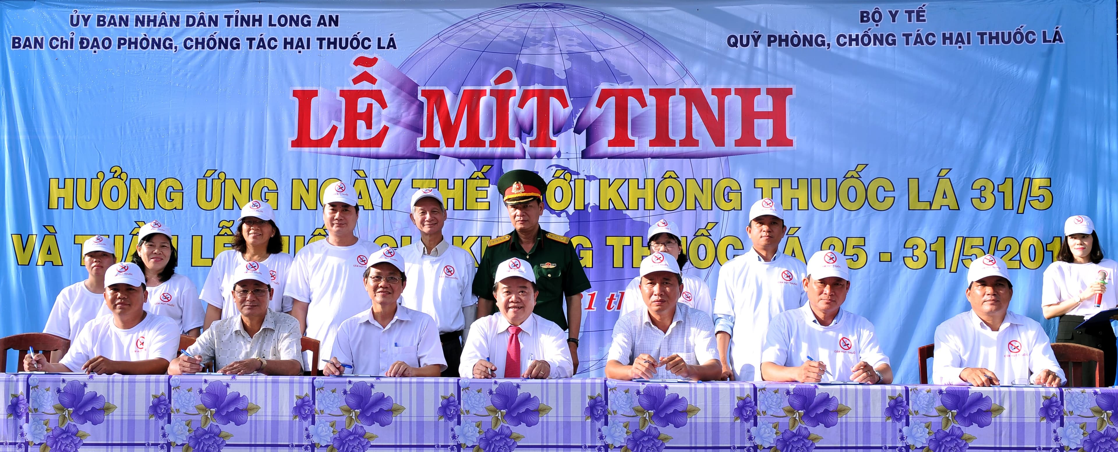 Mit-tinh hưởng ứng ngày thế giới không thuốc lá tại Long An