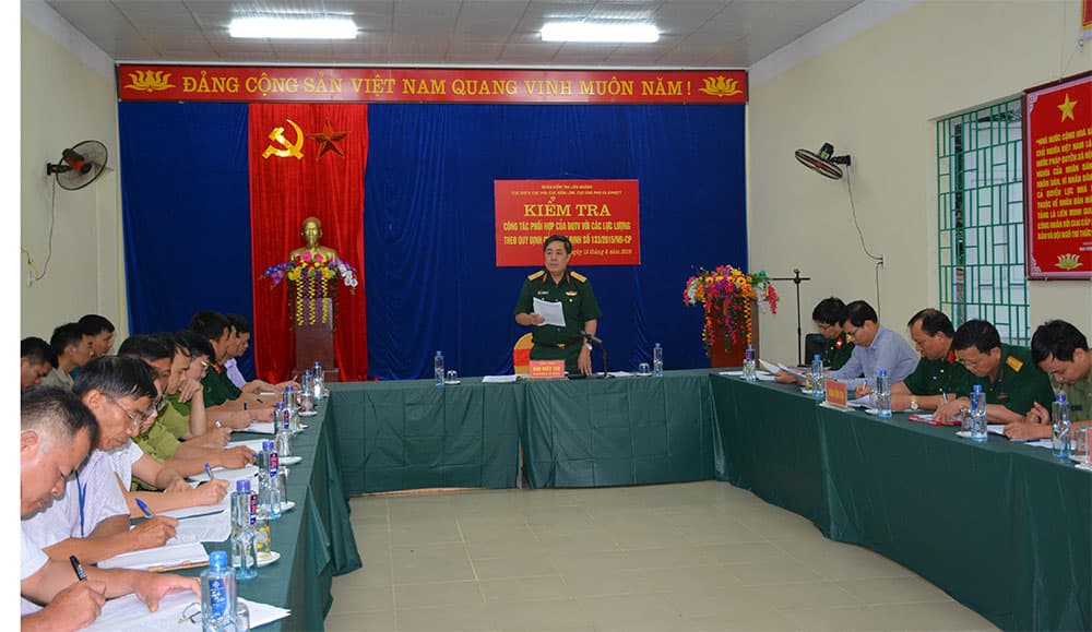 Tăng cường phối hợp giữa dân quân tự vệ với các lực lượng trong bảo vệ an ninh chính trị