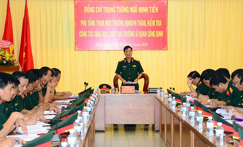 Bộ Tổng tham mưu kiểm tra công tác giáo dục và đào tạo Trường Sĩ quan Công binh