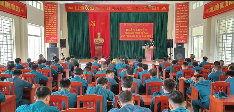 Bộ CHQS tỉnh Quảng Ninh khai mạc huấn luyện trung đội SMPK 12,7mm