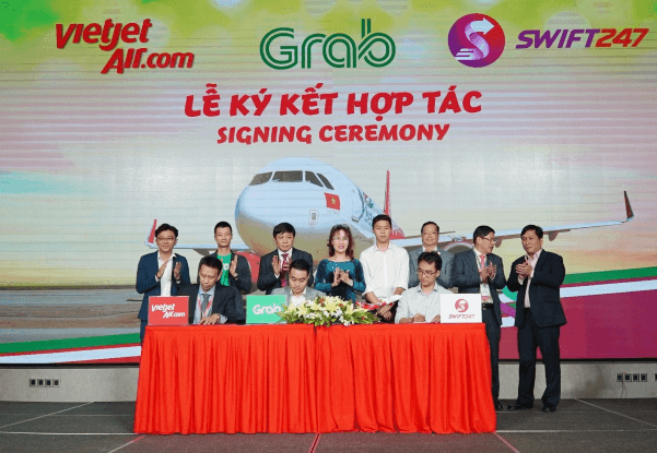 Vietjet hợp tác toàn diện với Swift247 và Grab nhằm phát triển các giải pháp kết nối
