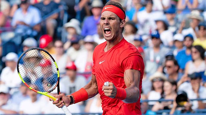Rogers Cup 2019: Rafael Nadal thắng vất vả tay vợt Dan Evans