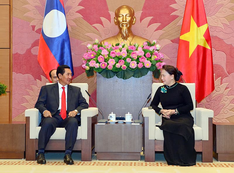Chủ tịch Quốc hội Nguyễn Thị Kim Ngân tiếp Phó chủ tịch Quốc hội Lào