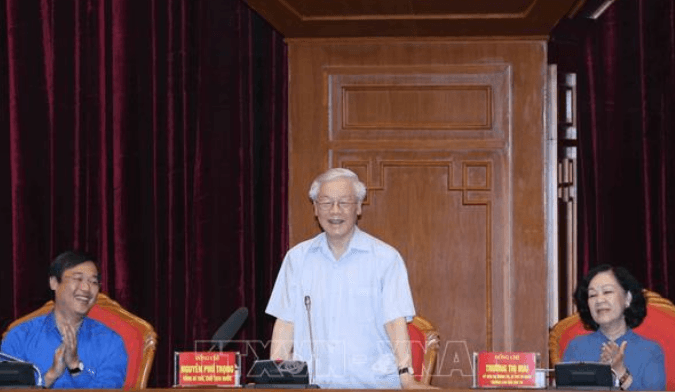 Tổng Bí thư, Chủ tịch nước Nguyễn Phú Trọng gặp mặt đảng viên trẻ tiêu biểu toàn quốc học tập và làm theo lời Bác
