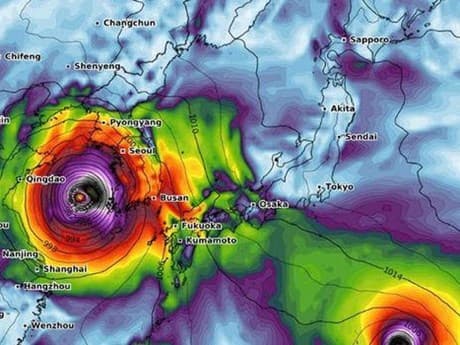 Bão Lingling đổ bộ vào Hàn Quốc gây nhiều thiệt hại