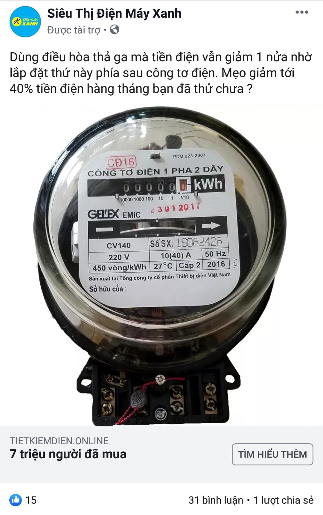 Cảnh giác với chiêu lừa "thiết bị giúp tiết kiệm 40% tiền điện"