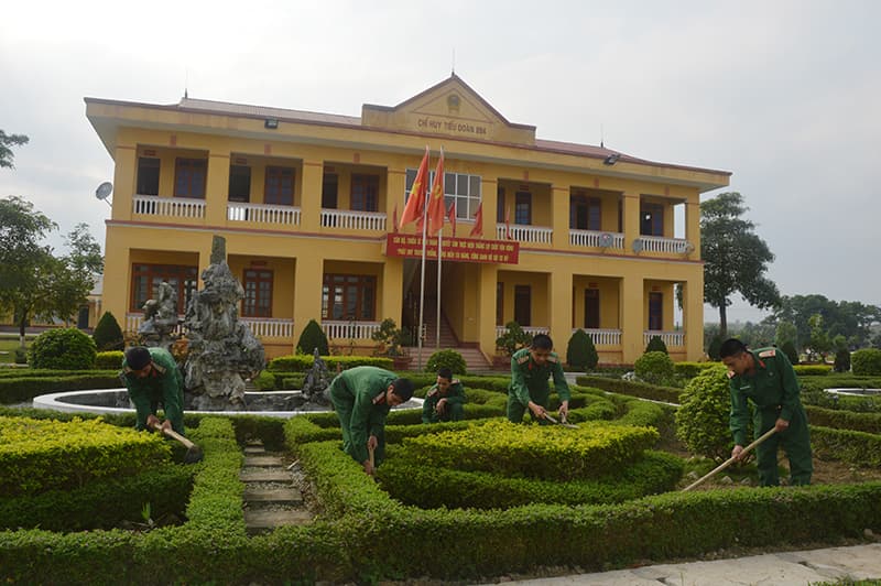 Xây dựng doanh trại xanh, sạch, đẹp