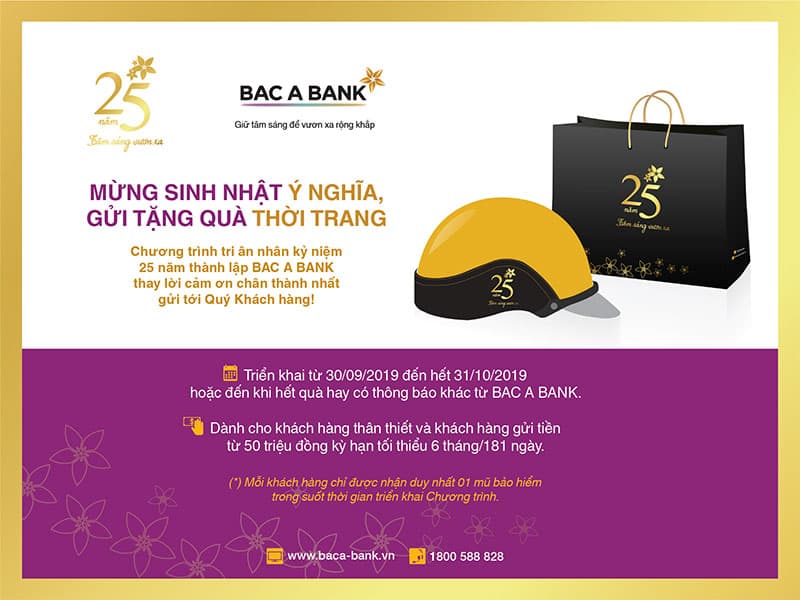 Cùng Bắc Á bank mừng sinh nhật ý nghĩa, gửi tặng quà thời trang