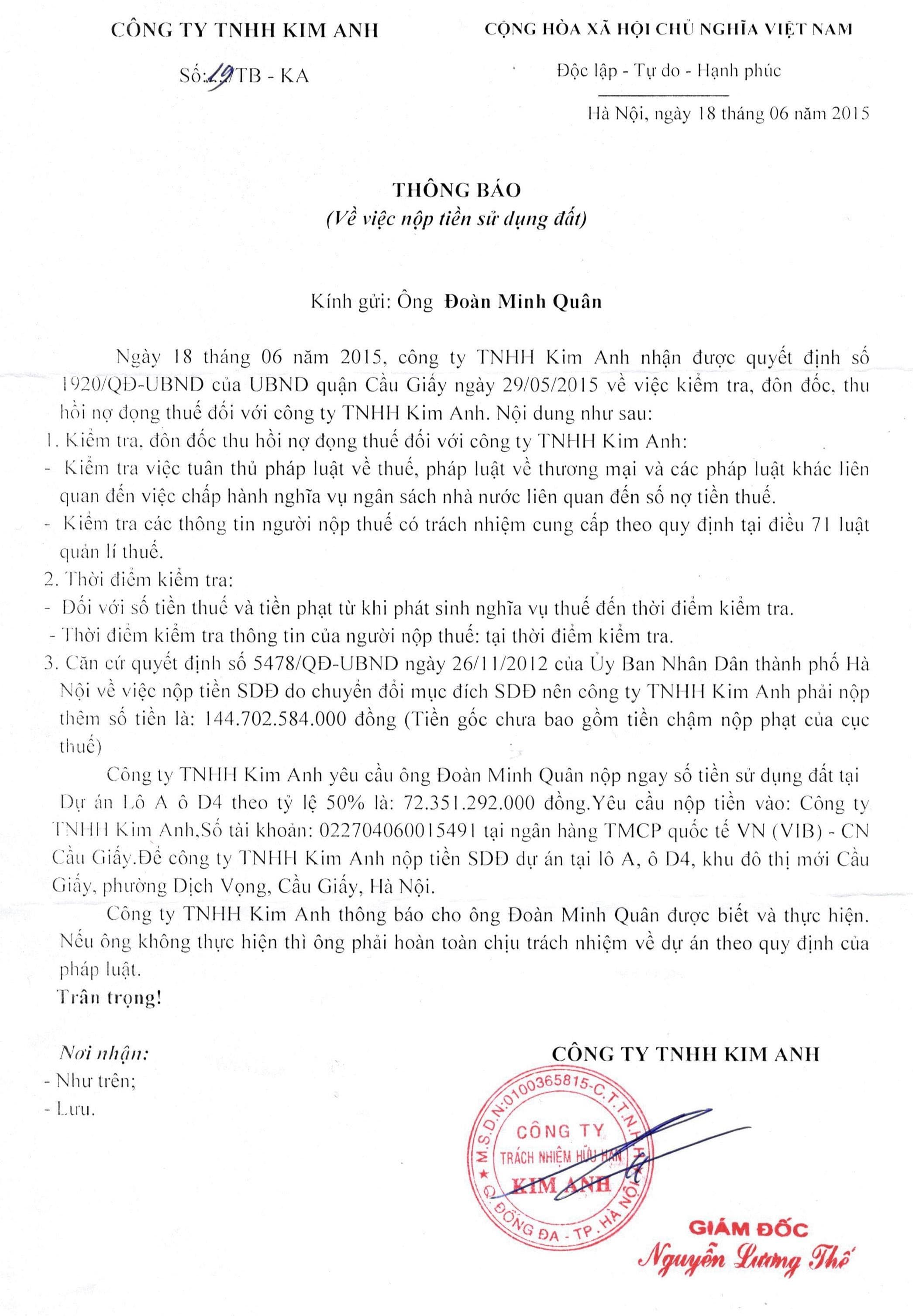 Vụ tranh chấp doanh nghiệp ở Hà Nội bị làm phức tạp