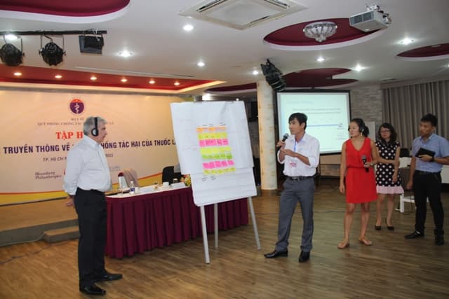 Tập huấn cho cán bộ truyền thông phòng, chống tác hại thuốc lá