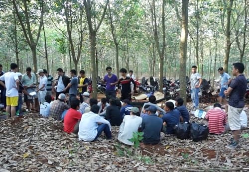 Bình Phước: Triệt phá sới bạc lớn trong vườn cao su