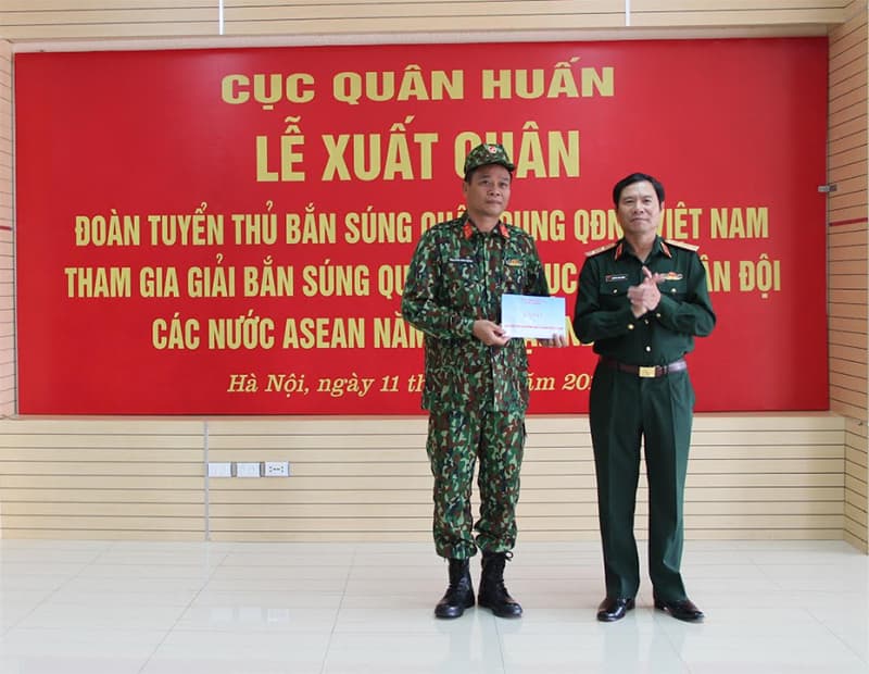 Lễ xuất quân Đoàn bắn súng quân dụng Quân đội đi thi đấu giải AARM-29