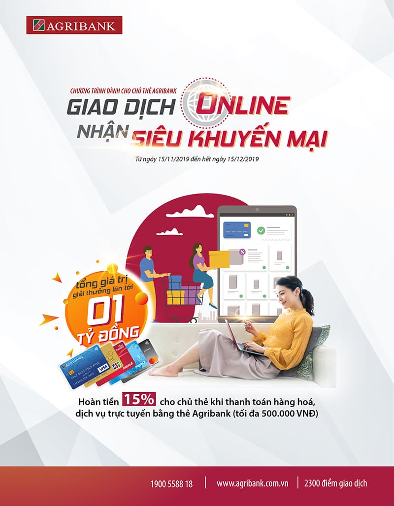 Cơ hội một tỷ đồng dành cho chủ thẻ Agribank