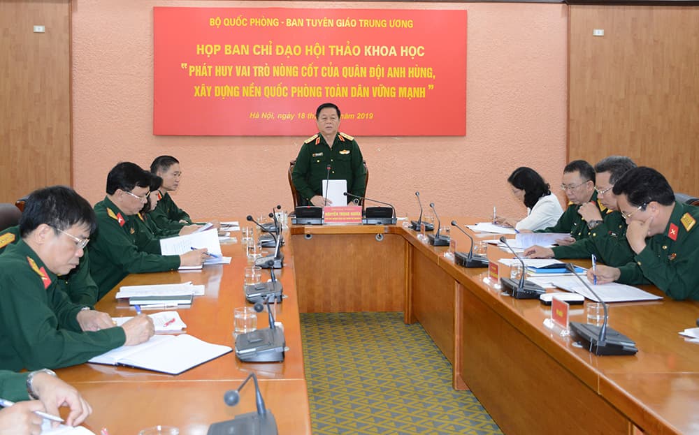 Họp Ban chỉ đạo Hội thảo khoa học cấp Bộ kỷ niệm 75 năm Ngày thành lập Quân đội nhân dân Việt Nam