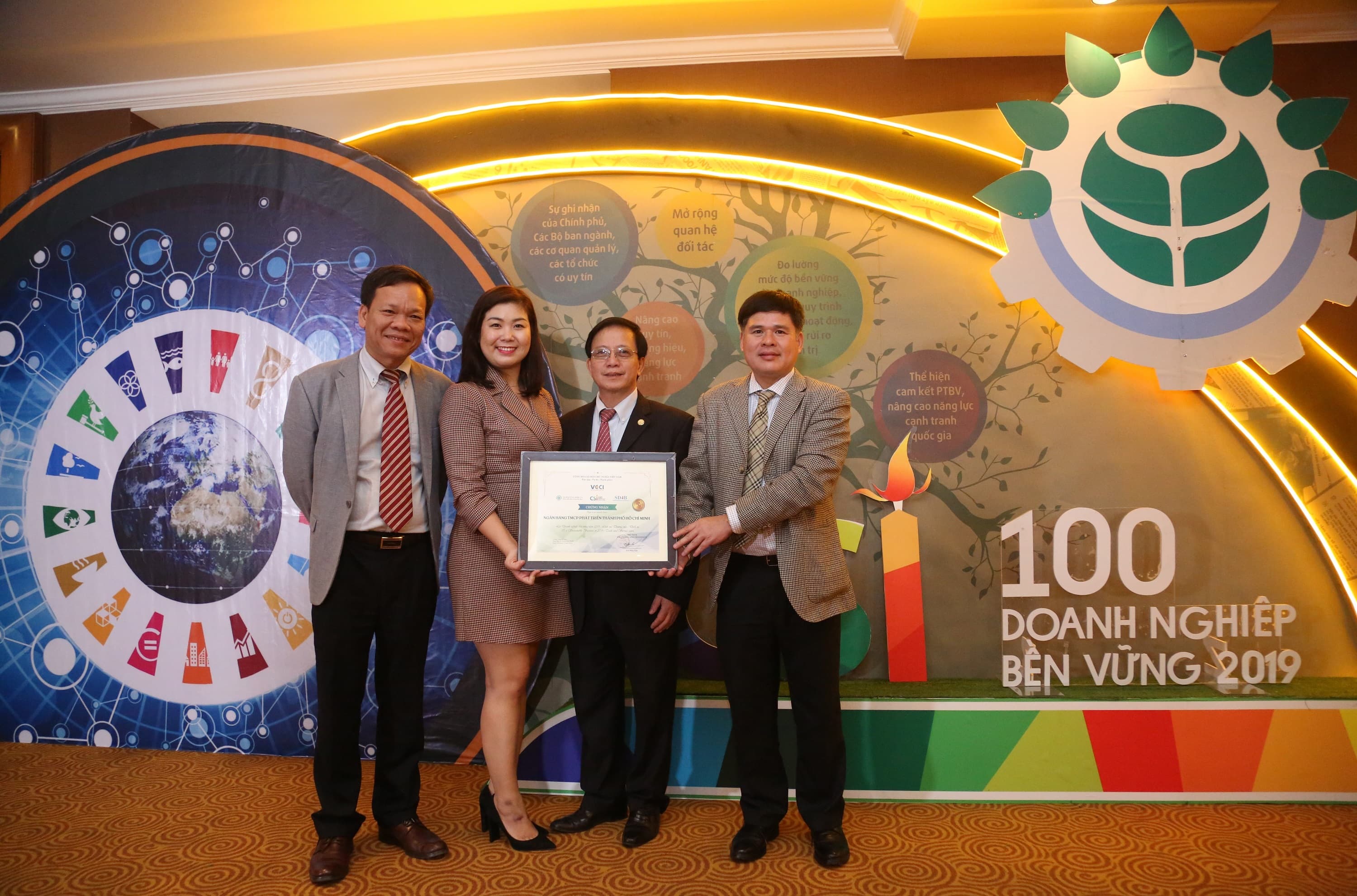 HDBank được vinh danh Top 10 Doanh nghiệp bền vững năm 2019