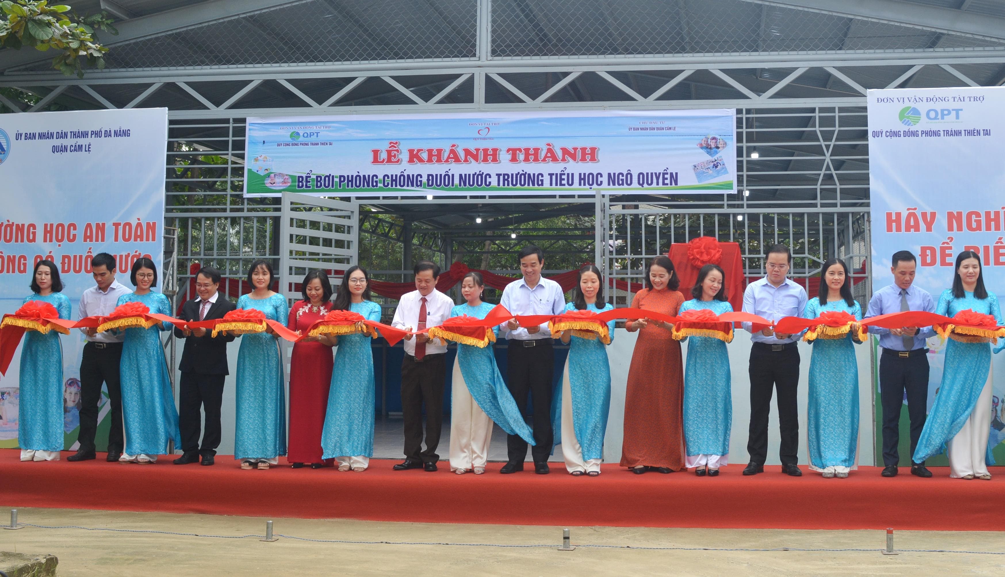 Khánh thành bể bơi phòng, chống đuối nước cho học sinh vùng lũ
