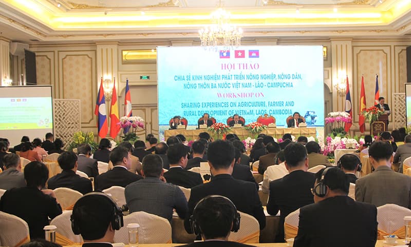 Việt Nam, Lào, Campuchia chia sẻ kinh nghiệm phát triển nông nghiệp, nông dân, nông thôn