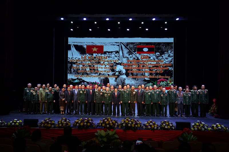 Lễ kỷ niệm 70 năm Ngày Quân tình nguyện và chuyên gia Việt Nam thực hiện nhiệm vụ quốc tế giúp Cách mạng Lào