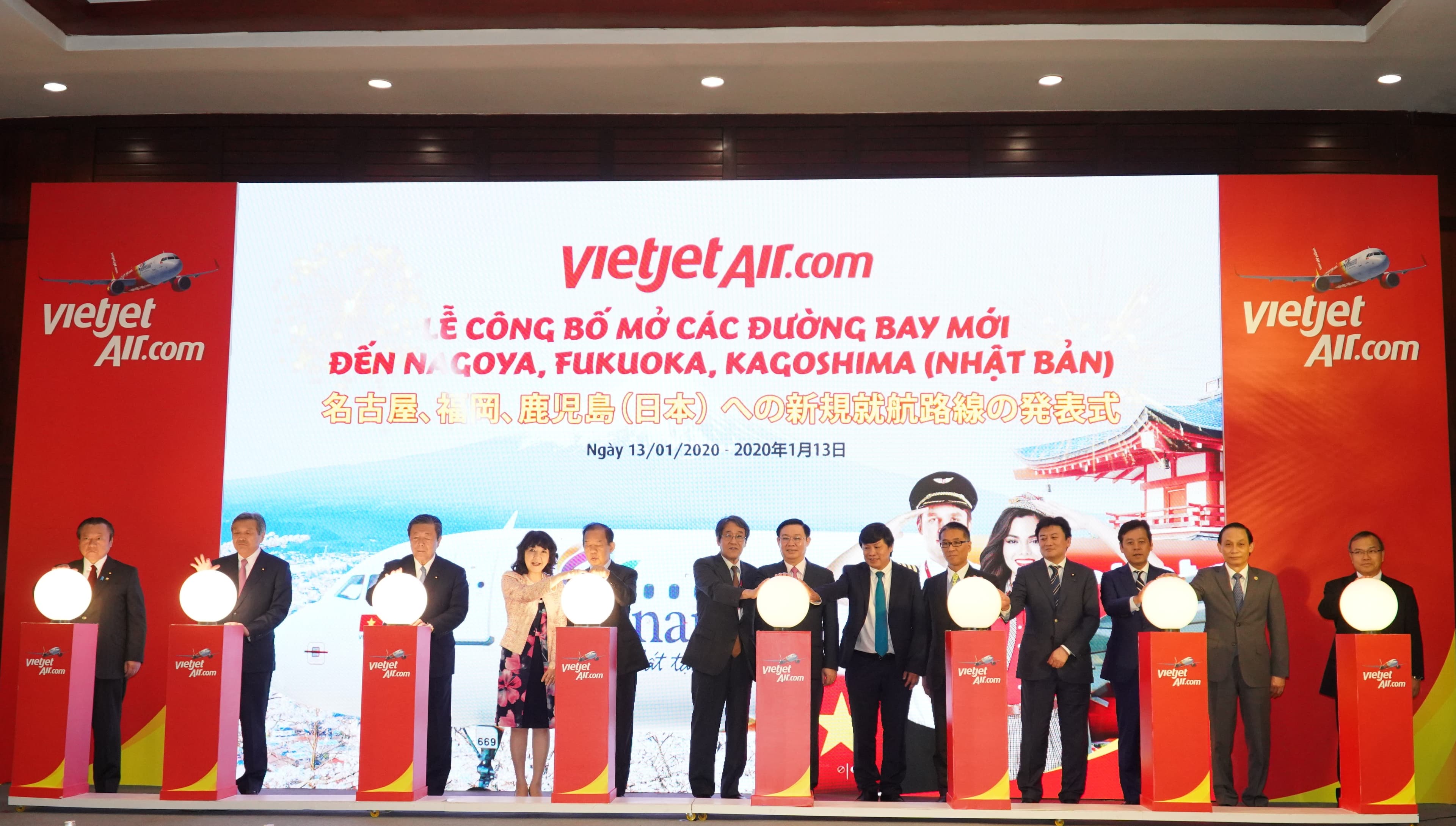 Vietjet mở thêm 5 đường bay mới tới “xứ sở mặt trời mọc”