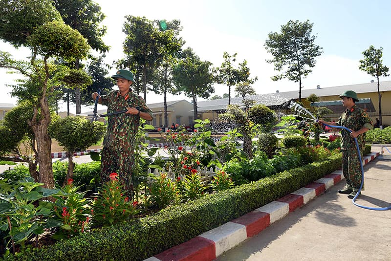 Làm đẹp đơn vị đón mừng xuân sang