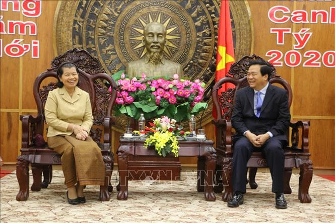 Phó thủ tướng Vương quốc Campuchia thăm, chúc Tết tại tỉnh Long An