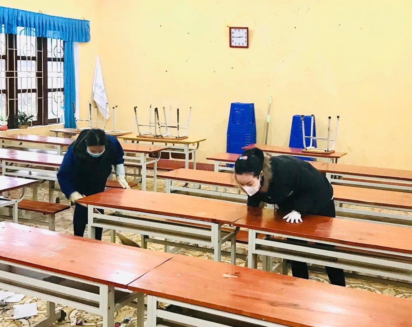 Chống Covid-19 nhưng không quên việc học ở Trường THPT Bắc Sơn