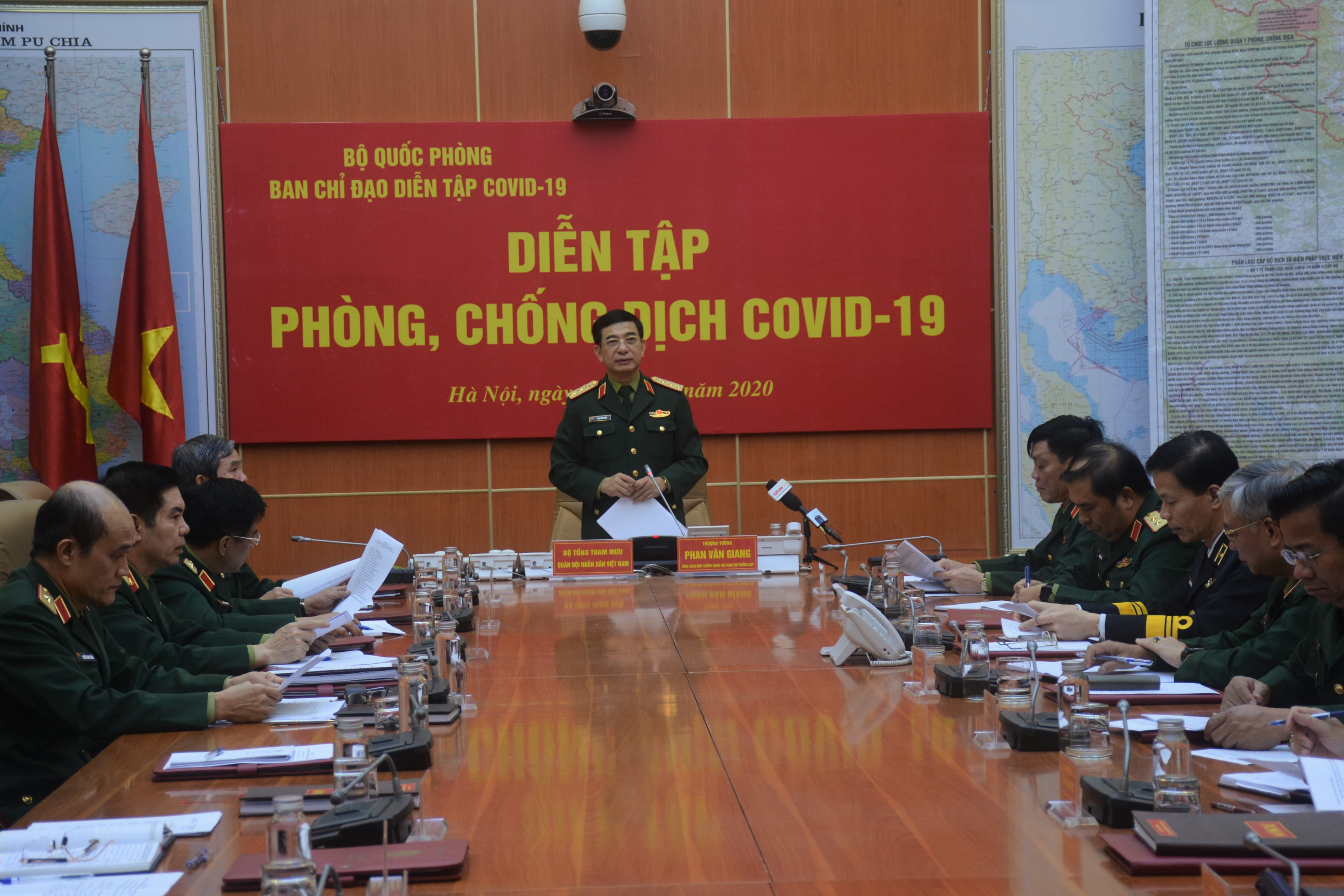 Tổng kết, rút kinh nghiệm diễn tập phòng, chống dịch Covid-19