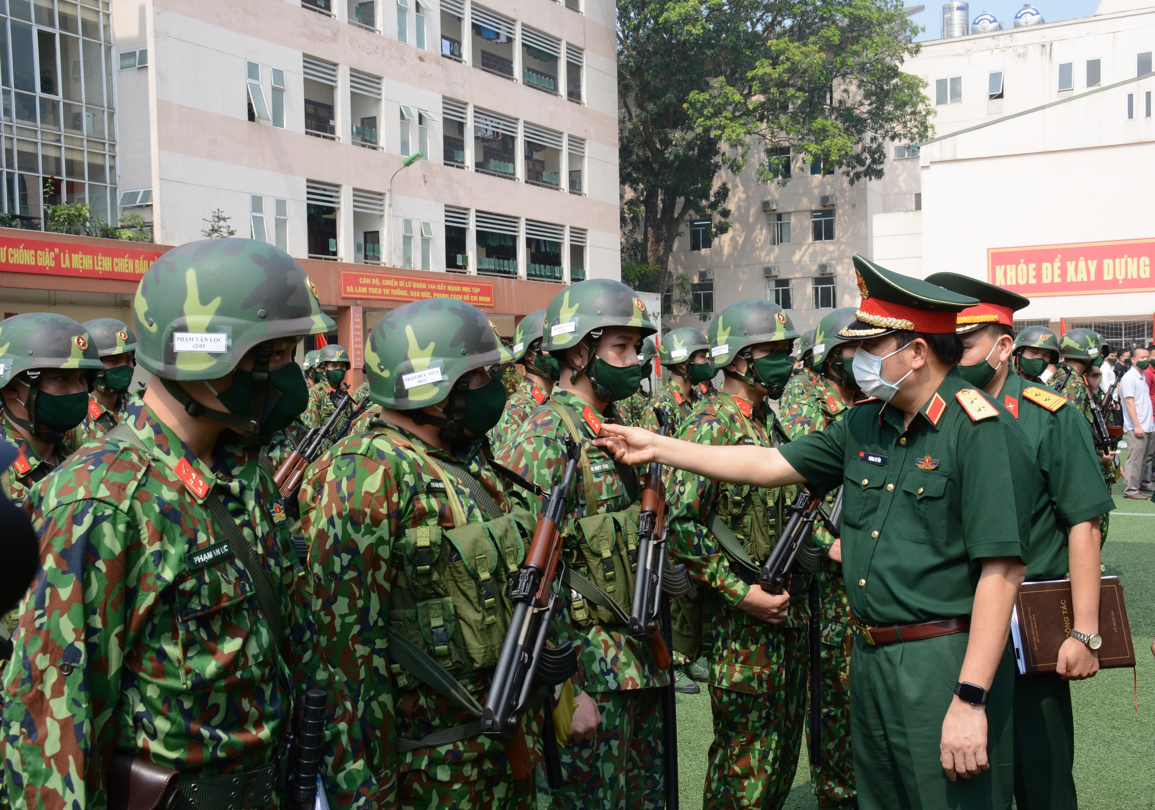 Bộ Tổng Tham mưu kiểm tra sẵn sàng chiến đấu, phòng chống cháy nổ tại Lữ đoàn 144