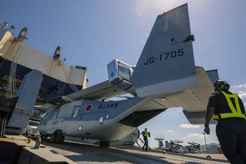 Nhật Bản tiếp nhận lô máy bay lưỡng thể V-22B Osprey đầu tiên