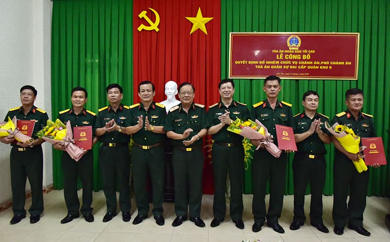 Tòa án Nhân dân Tối cao công bố quyết định bổ nhiệm chức vụ tại Quân khu 9