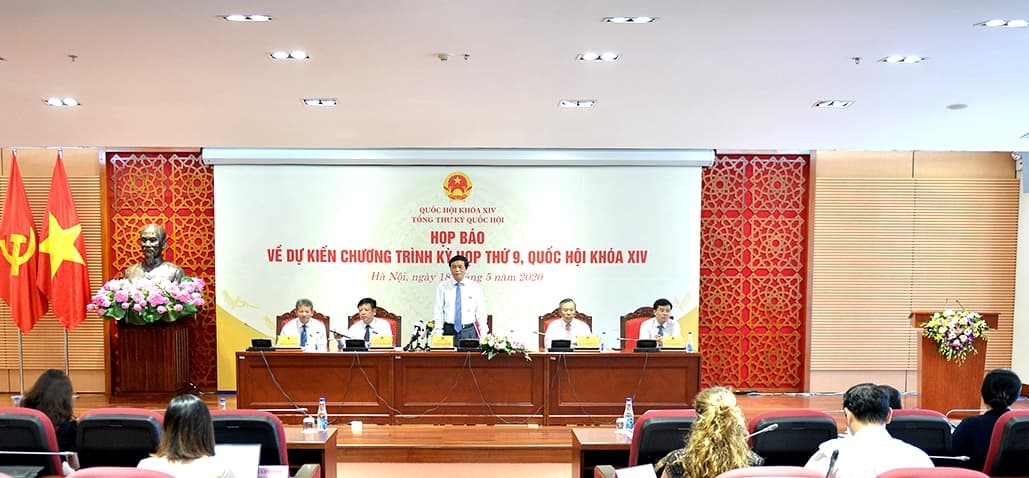 Họp báo về dự kiến chương trình Kỳ họp thứ chín