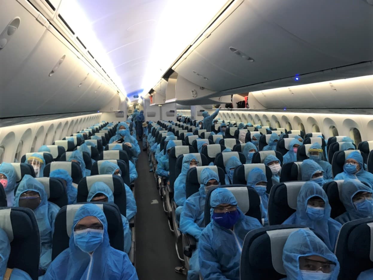 Vietnam Airlines đón 340 công dân Việt Nam từ Ấn Độ về nước
