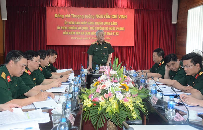 Đoàn công tác Bộ Quốc phòng làm việc với Nhà máy Z189 và Z173