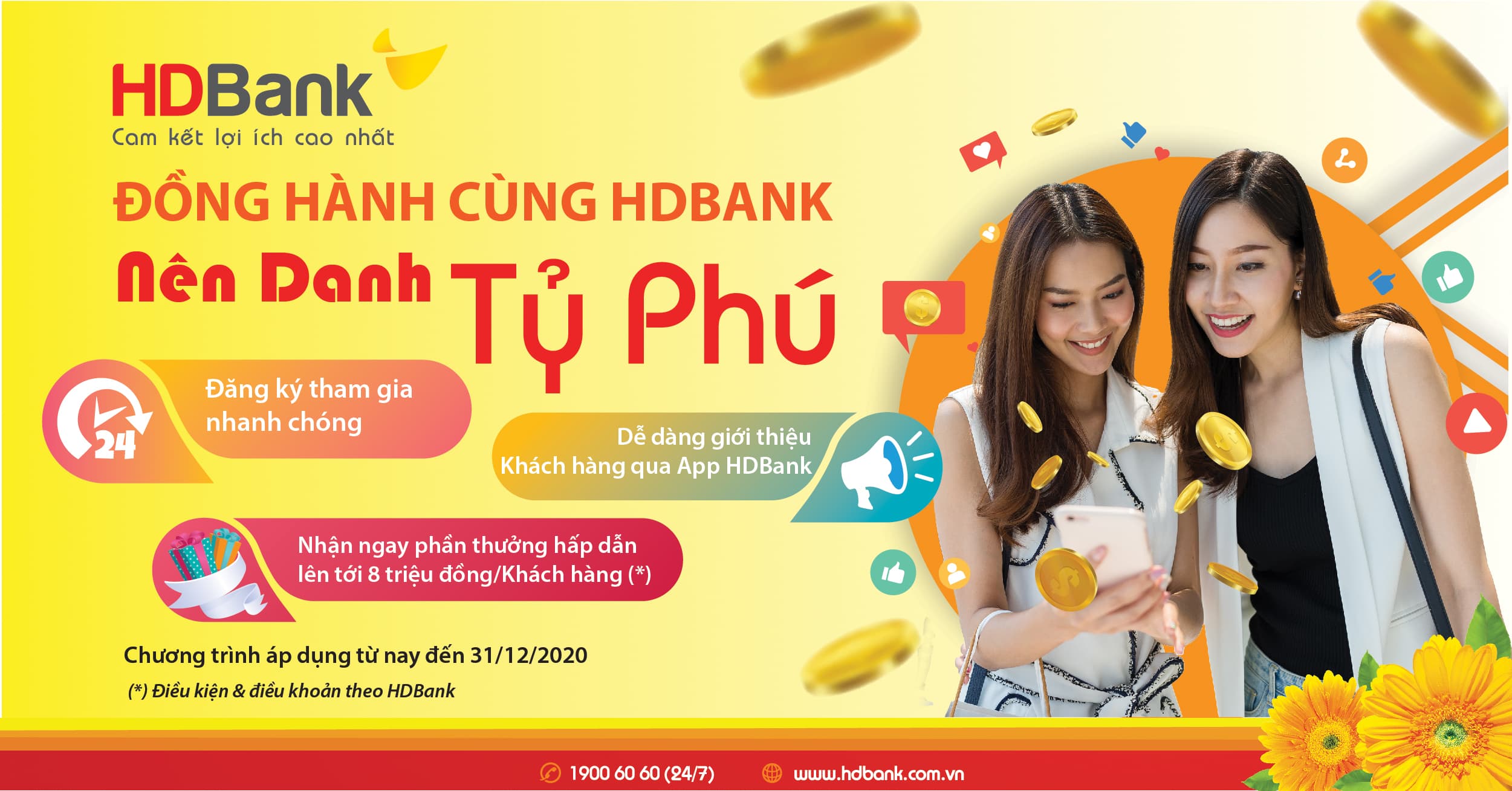HDBank đồng hành cùng khách hàng với nhiều ưu đãi hấp dẫn