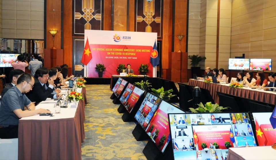 Hội nghị Bộ trưởng Kinh tế ASEAN trực tuyến về ứng phó đại dịch Covid-19