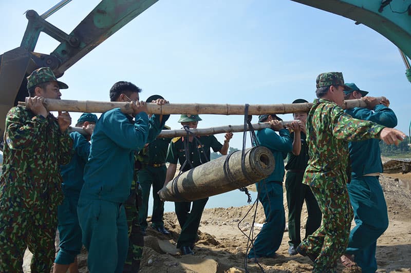 Hủy nổ kịp thời quả bom được phát hiện tại tỉnh Quảng Ngãi