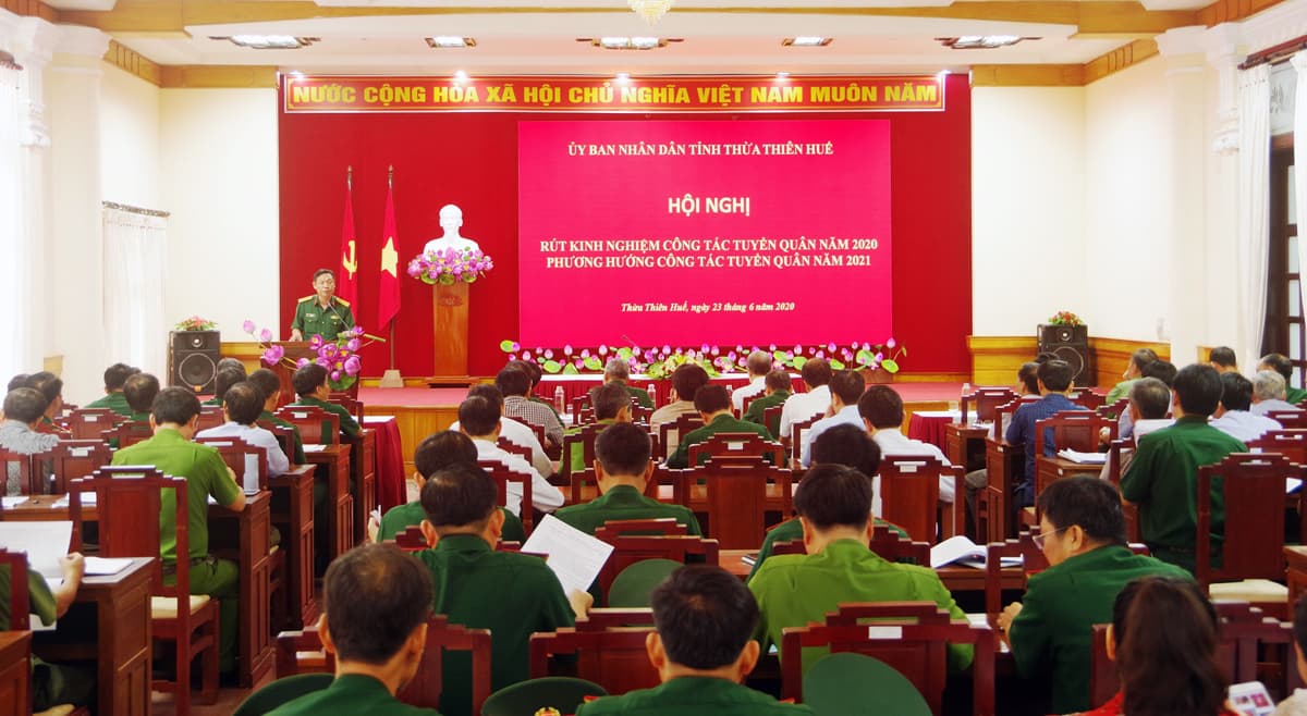 Tỉnh Thừa Thiên-Huế rút kinh nghiệm công tác tuyển quân năm 2020
