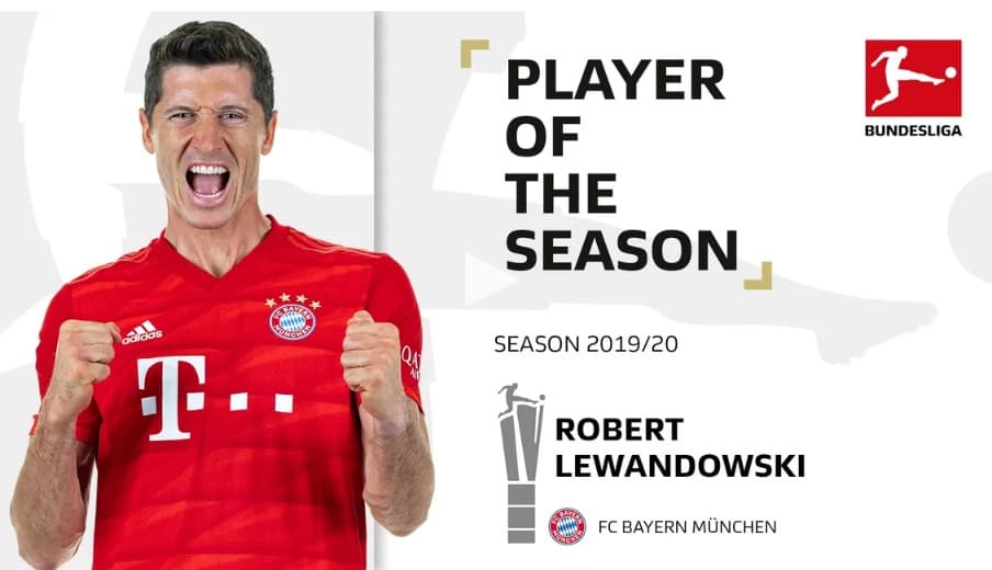 Lewandowski giành danh hiệu "Cầu thủ xuất sắc nhất" Bundesliga 2019-2020
