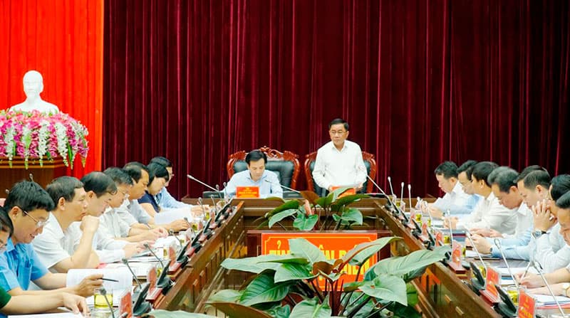 Chủ nhiệm Ủy ban Kiểm tra Trung ương làm việc với Ban Thường vụ Tỉnh ủy Điện Biên