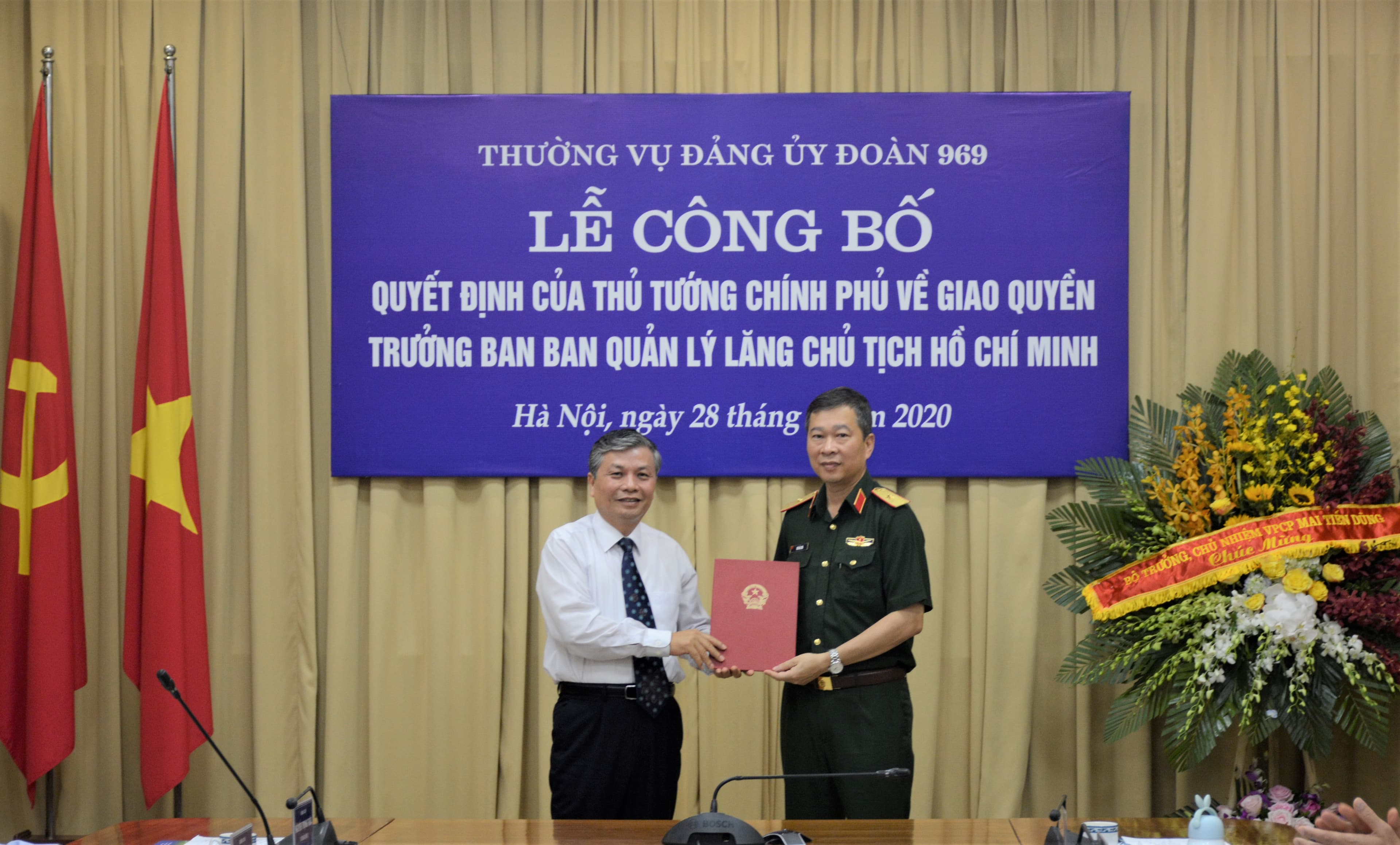 Công bố Quyết định của Thủ tướng Chính phủ về giao quyền Trưởng ban Ban Quản lý Lăng Chủ tịch Hồ Chí Minh