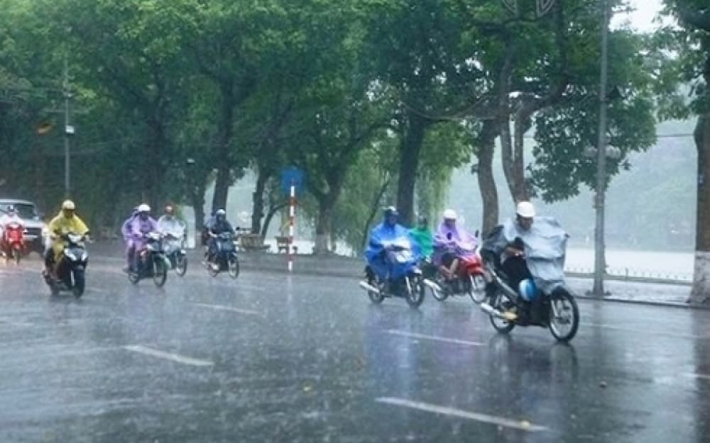 Các tỉnh Bắc Bộ và Thanh Hóa có mưa dông