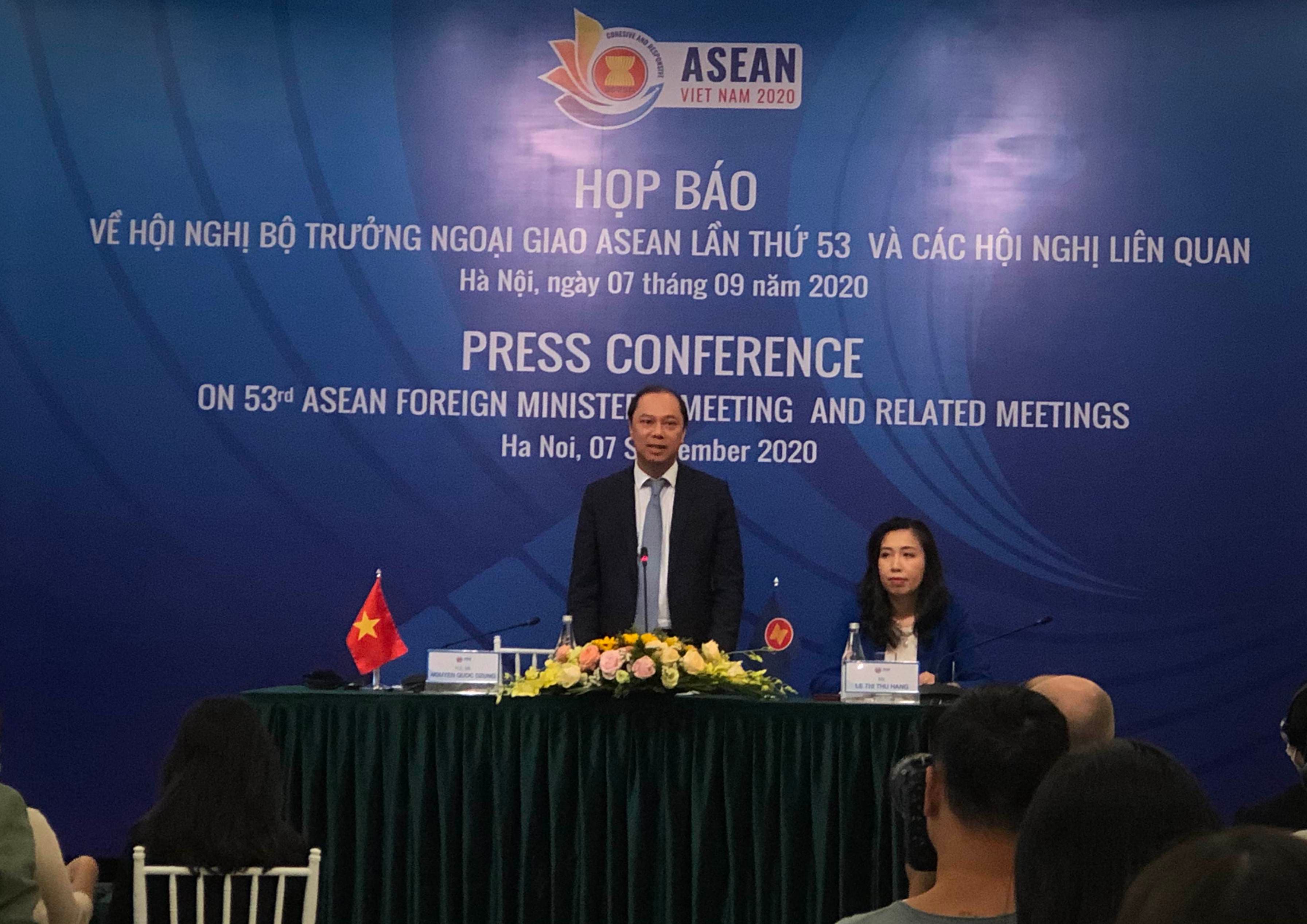 Họp báo quốc tế về Hội nghị Bộ trưởng Ngoại giao ASEAN lần thứ 53 và các Hội nghị liên quan