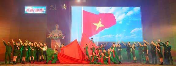 Liên hoan văn nghệ quần chúng và tuyên truyền ca khúc cách mạng cụm 1 Bộ Tổng Tham mưu
