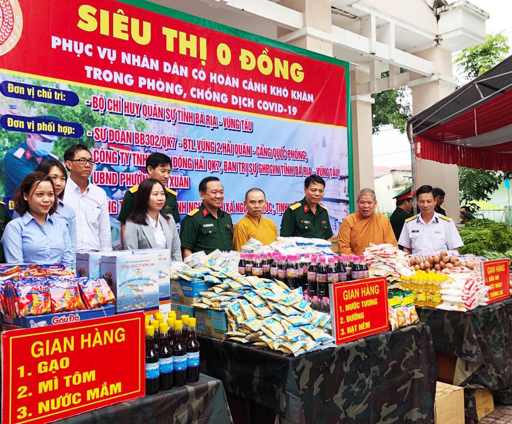“Siêu thị 0 đồng” ấm tình quân, dân