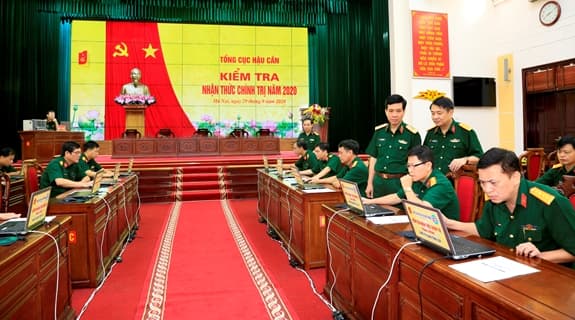 Tổng cục Hậu cần ứng dụng công nghệ thông tin vào kiểm tra nhận thức chính trị năm 2020