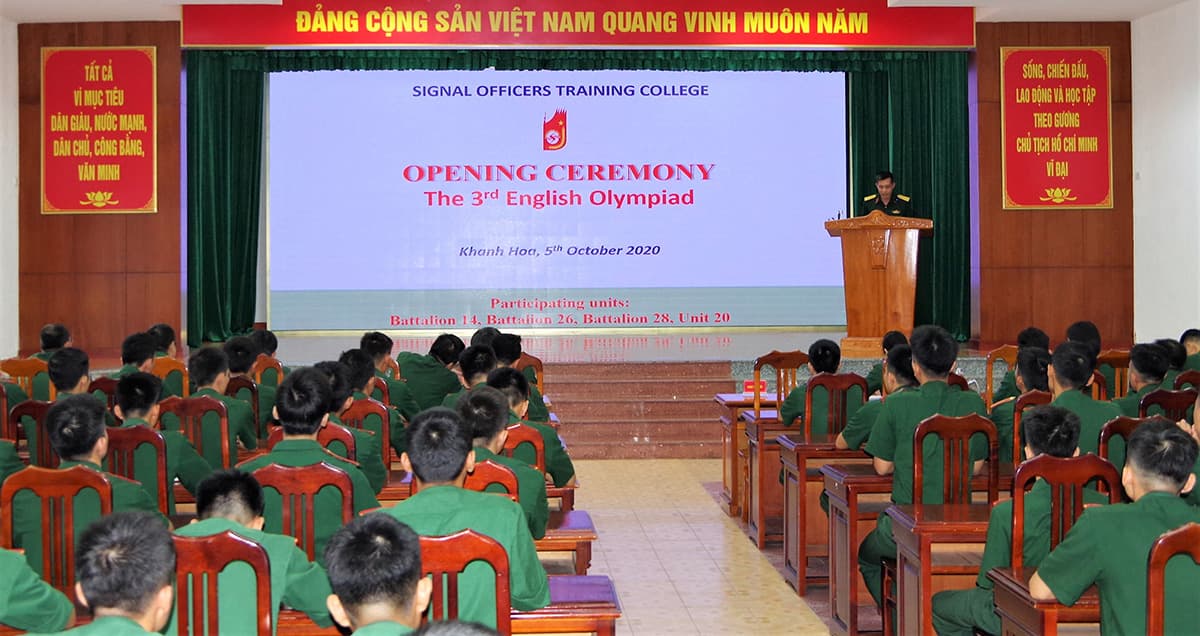 Trường Sĩ quan Thông tin khai mạc Hội thi Olympic Tiếng Anh