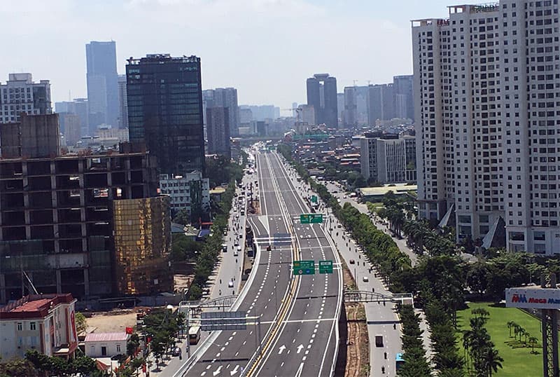 Đường vành đai 3 đoạn Mai Dịch – Nam Thăng Long trước ngày thông xe