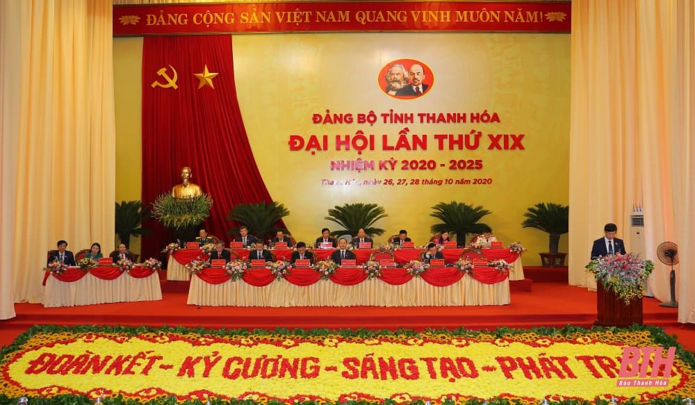 Đại hội đại biểu Đảng bộ tỉnh Thanh Hoá lần thứ XIX diễn ra từ hôm nay đến 28-10