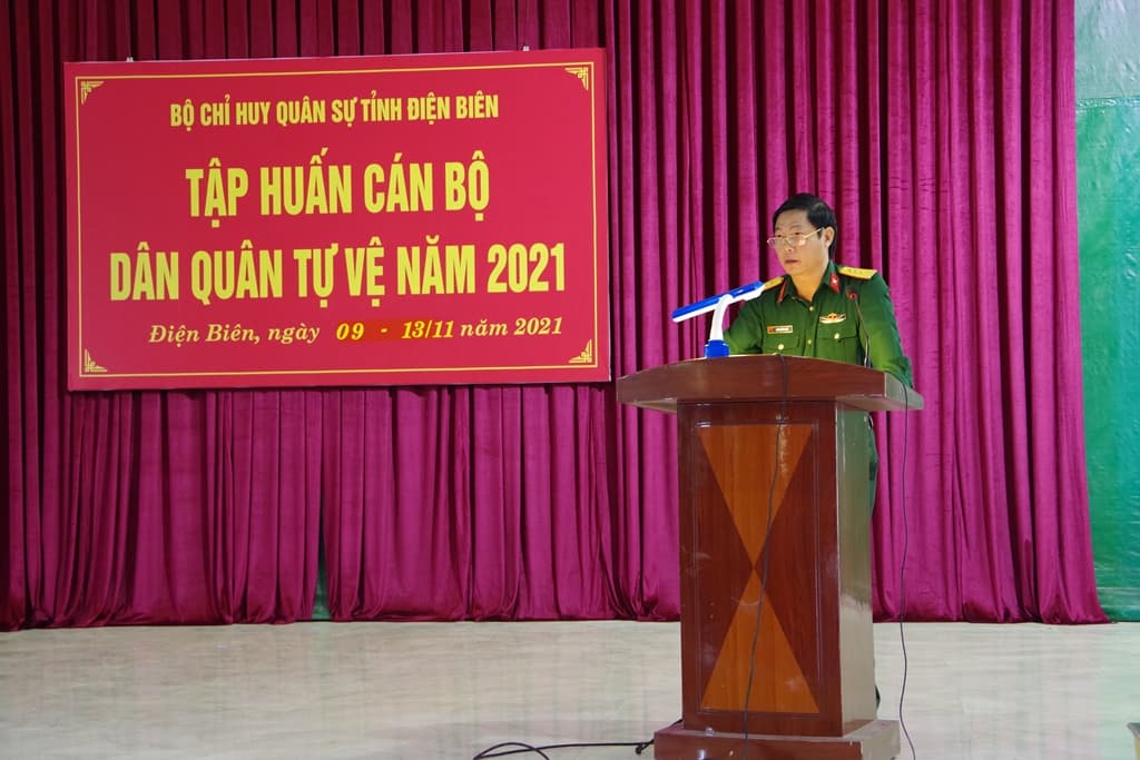 Bộ CHQS tỉnh Điện Biên tập huấn cán bộ dân quân tự vệ năm 2021
