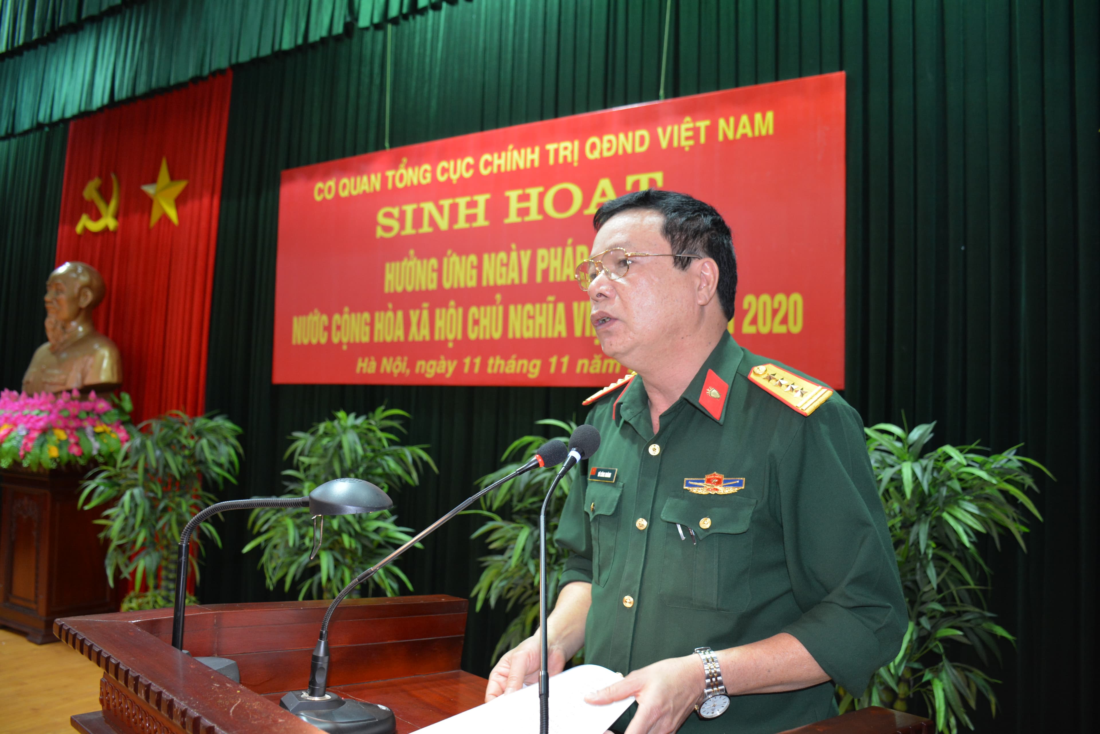Cơ quan Tổng cục Chính trị sinh hoạt hưởng ứng Ngày Pháp luật